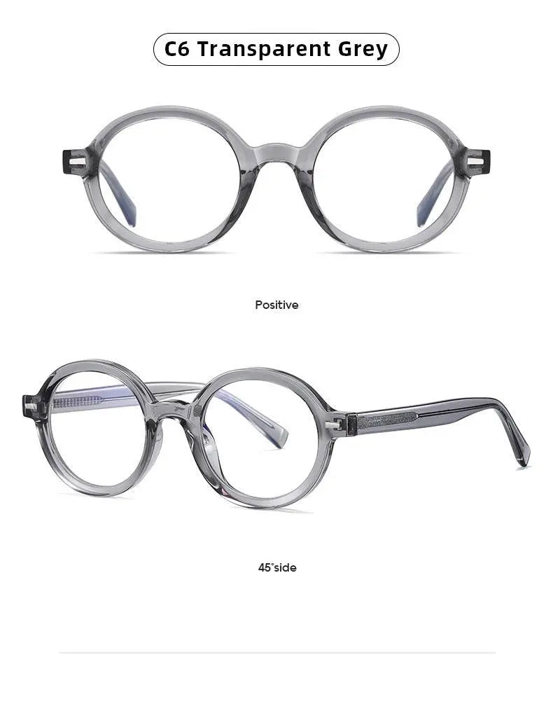 Unisex Round Full Rim Titanium Prescription Glasses 2092 — view 19 | Rx Spectacle