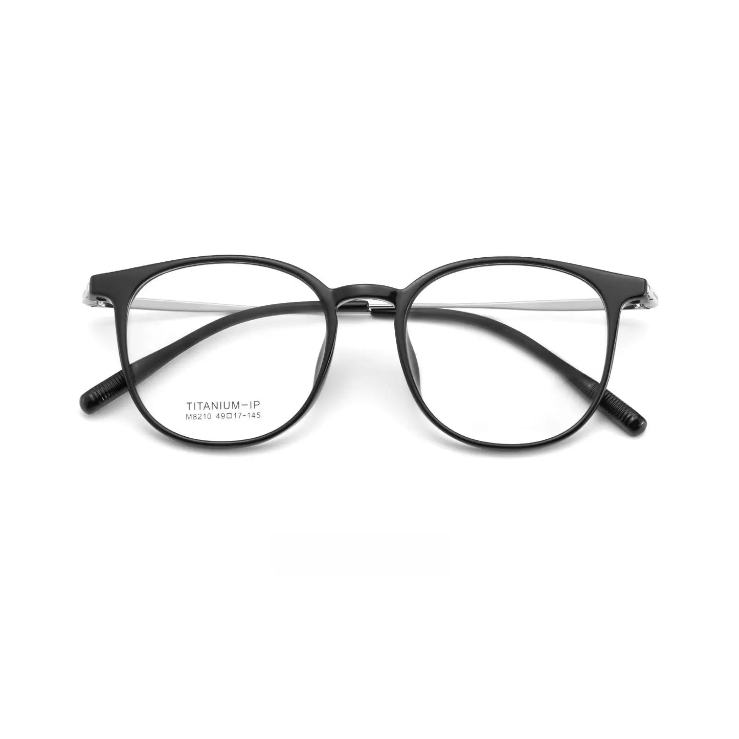 Unisex Square Full Rim Titanium Prescription Glasses 8210 — view 11 | Rx Spectacle