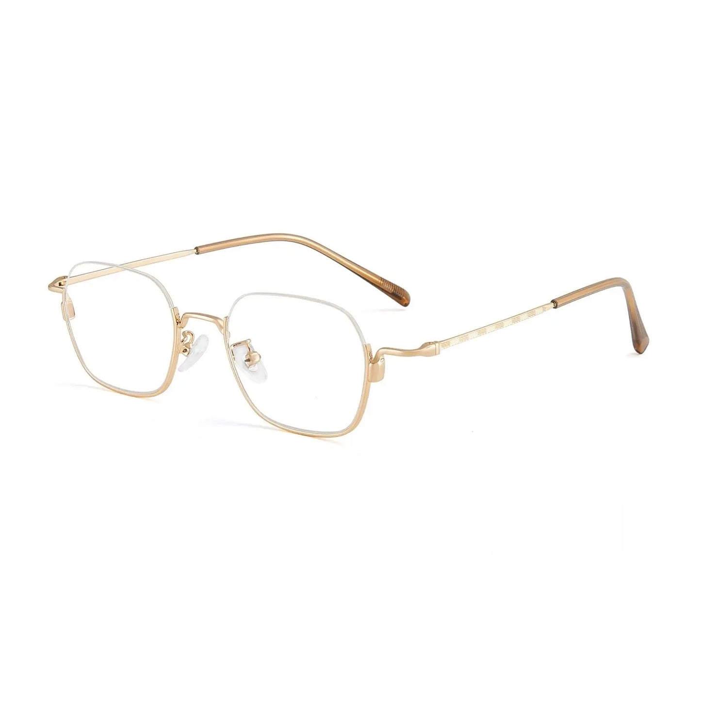 Unisex Square Semi-Rimless Alloy Prescription Glasses 34907 — view 8 | Rx Spectacle