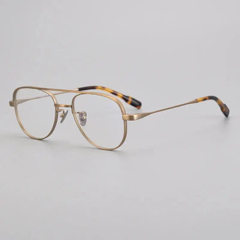 Women's Oval Full Rim Titanium Double Bridge Prescription Glasses 399001 — view 7 | Rx Spectacle