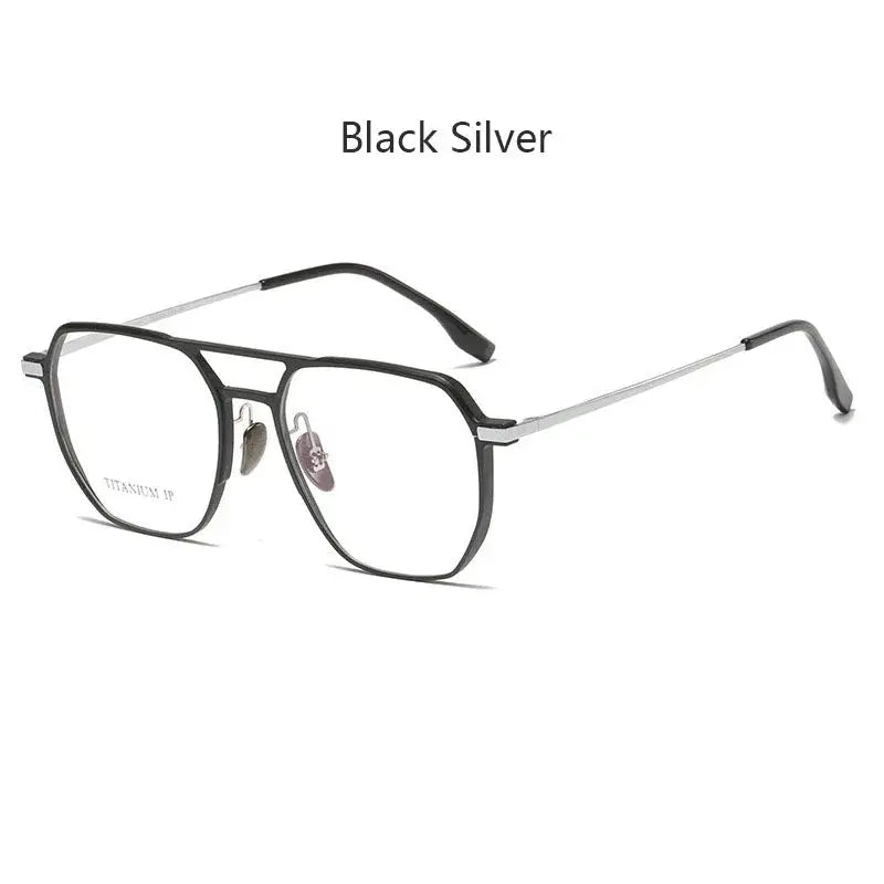 Men's Oval Full Rim Titanium Prescription Glasses 20239 — view 8 | Rx Spectacle