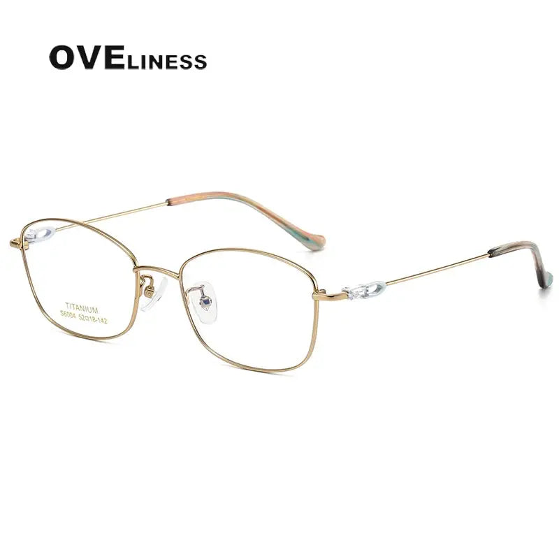Women's Oval Full Rim Titanium Prescription Glasses 196004 — view 9 | Rx Spectacle