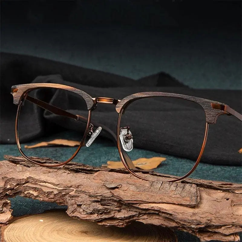 Unisex Round Full Rim Alloy Oversized Prescription Glasses 3543 — view 7 | Rx Spectacle
