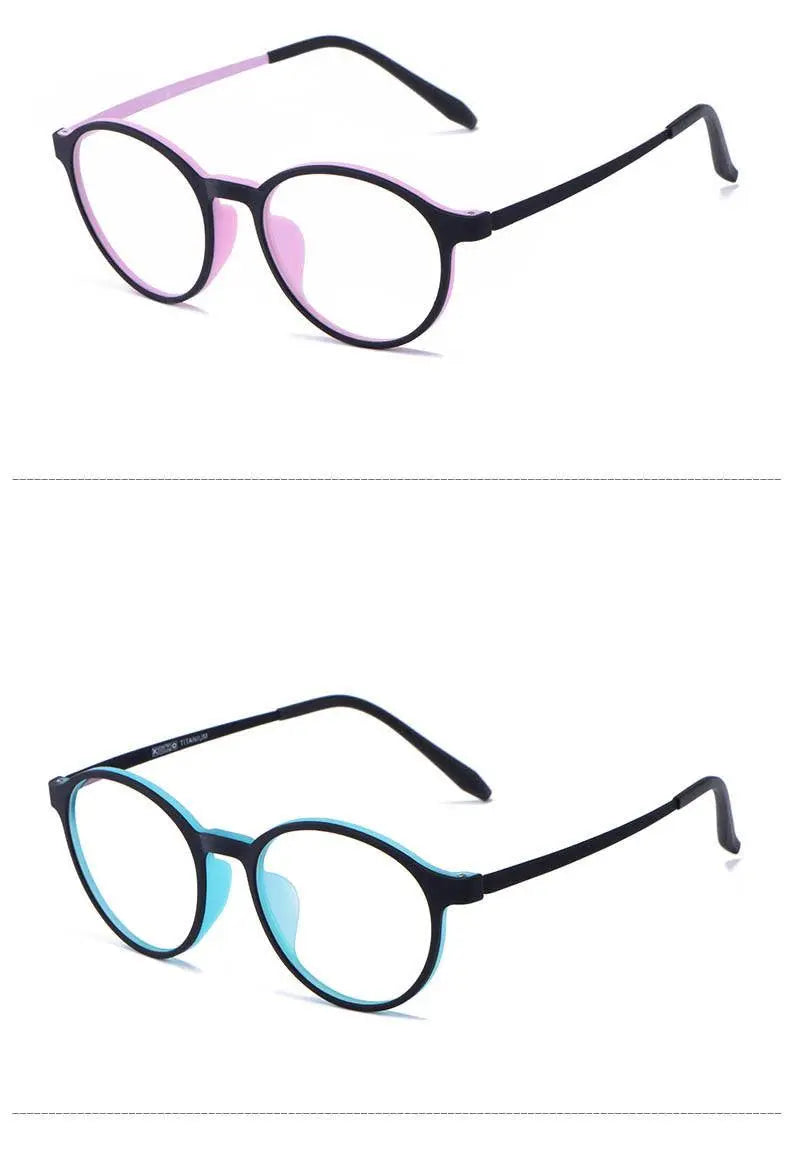 Unisex Round Full Rim Titanium Prescription Glasses 3050 — view 14 | Rx Spectacle