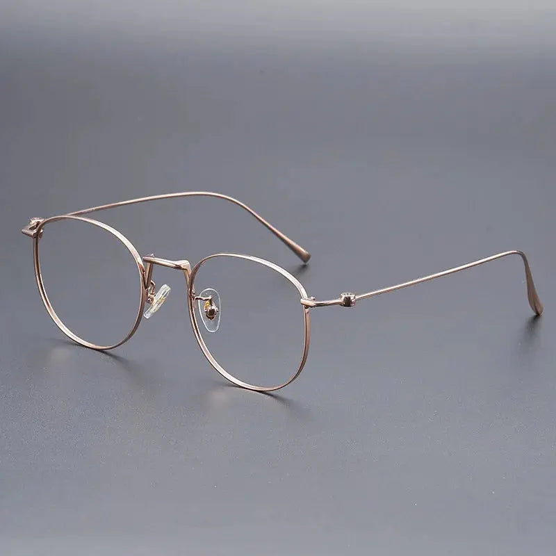 Women's Round Full Rim Titanium Prescription Glasses 45110 — view 7 | Rx Spectacle