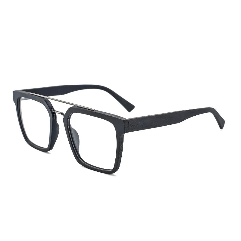 Unisex Square Full Rim Titanium Double Bridge Prescription Glasses 700600 — view 6 | Rx Spectacle