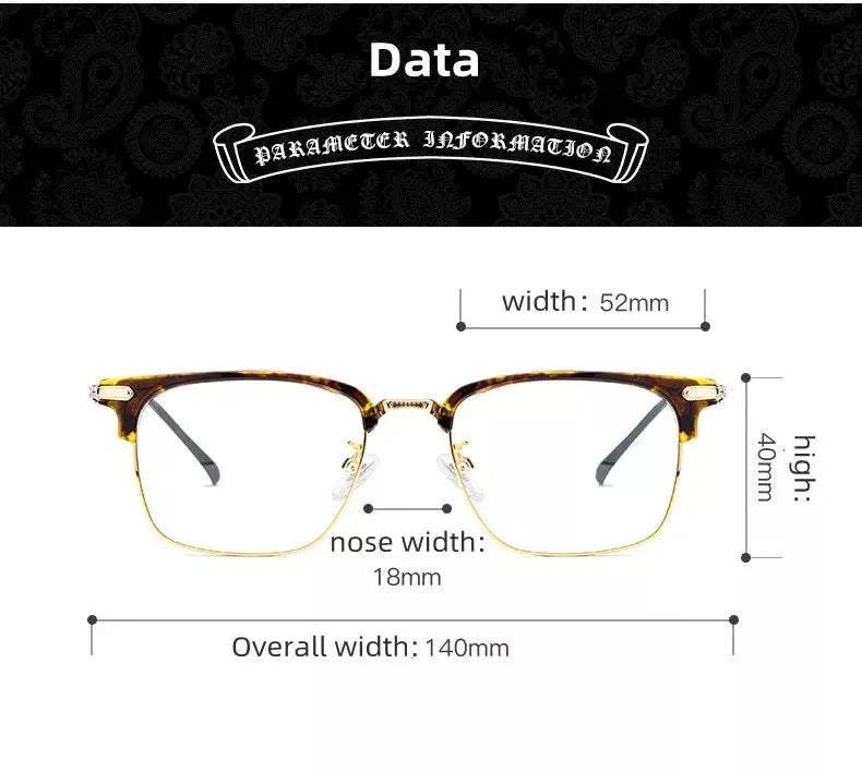 Unisex Square Full Rim Titanium Reading Glasses 8366 — view 15 | Rx Spectacle