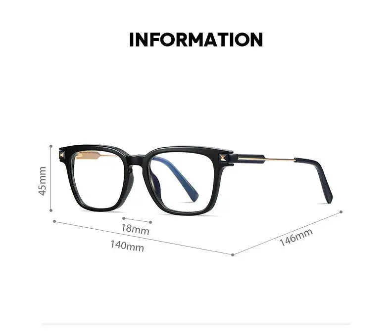Unisex Square Full Rim TR90 Reading Glasses 2068 — view 17 | Rx Spectacle