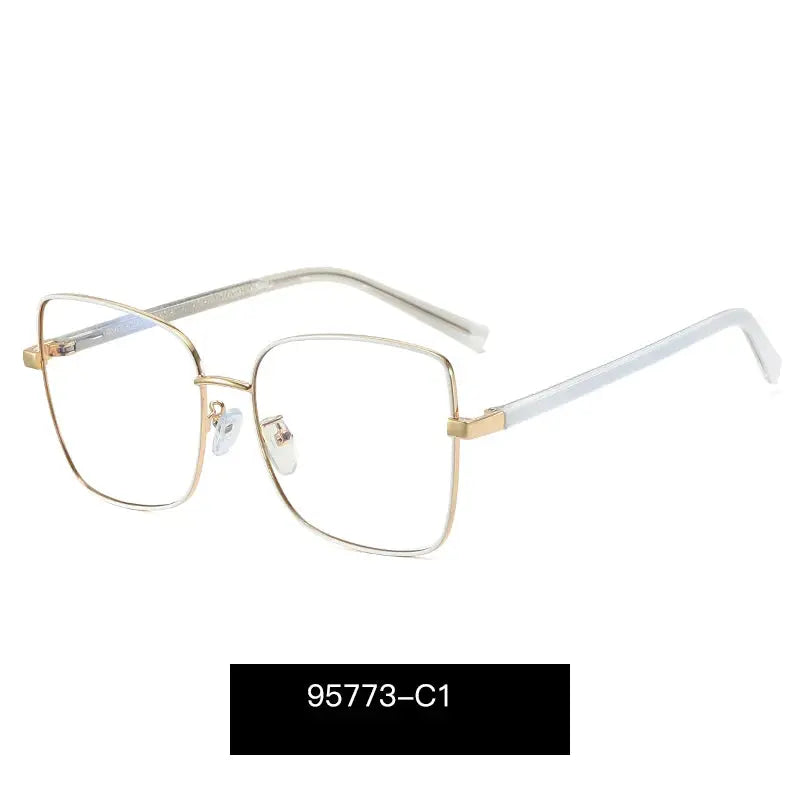 Women's Square Full Rim Alloy Prescription Glasses 95773 — view 8 | Rx Spectacle