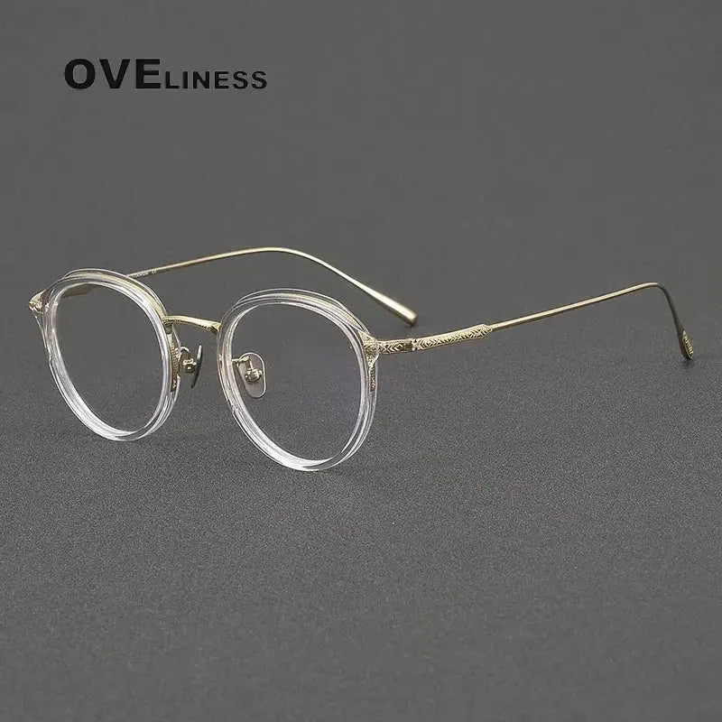 Women's Oval Full Rim Titanium Prescription Glasses 642114 — view 7 | Rx Spectacle
