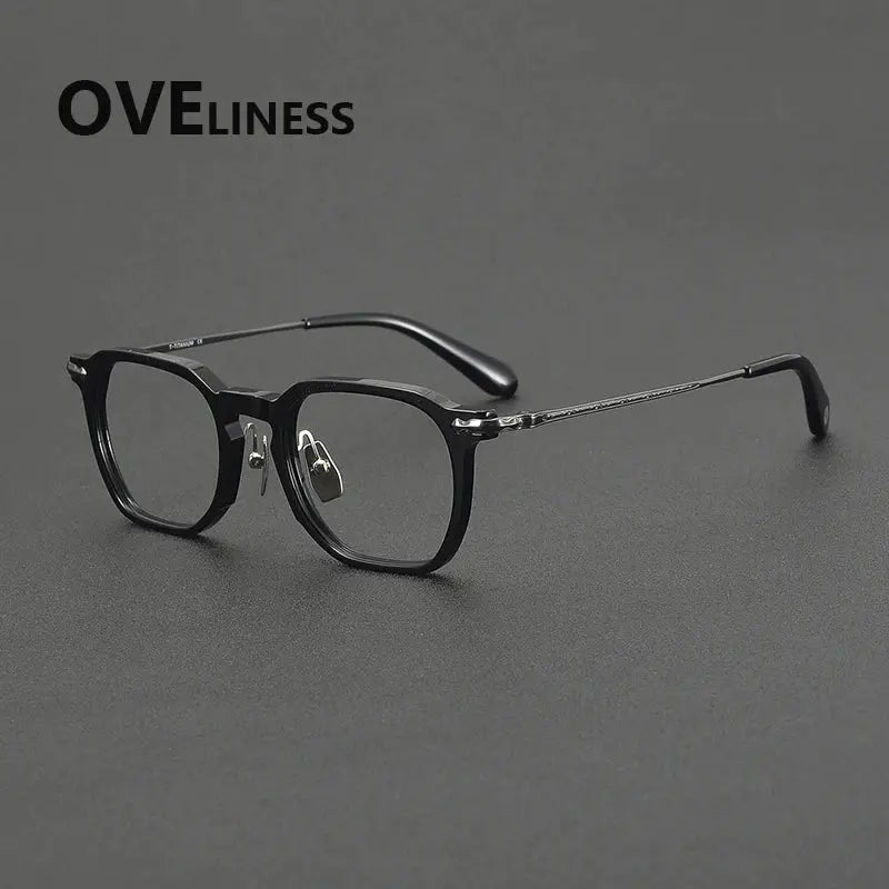 Unisex Square Full Rim Titanium Prescription Glasses 322146 — view 7 | Rx Spectacle