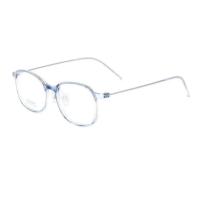 Men's Rectangular Full Rim Titanium Prescription Glasses Pt2219 — view 20 | Rx Spectacle