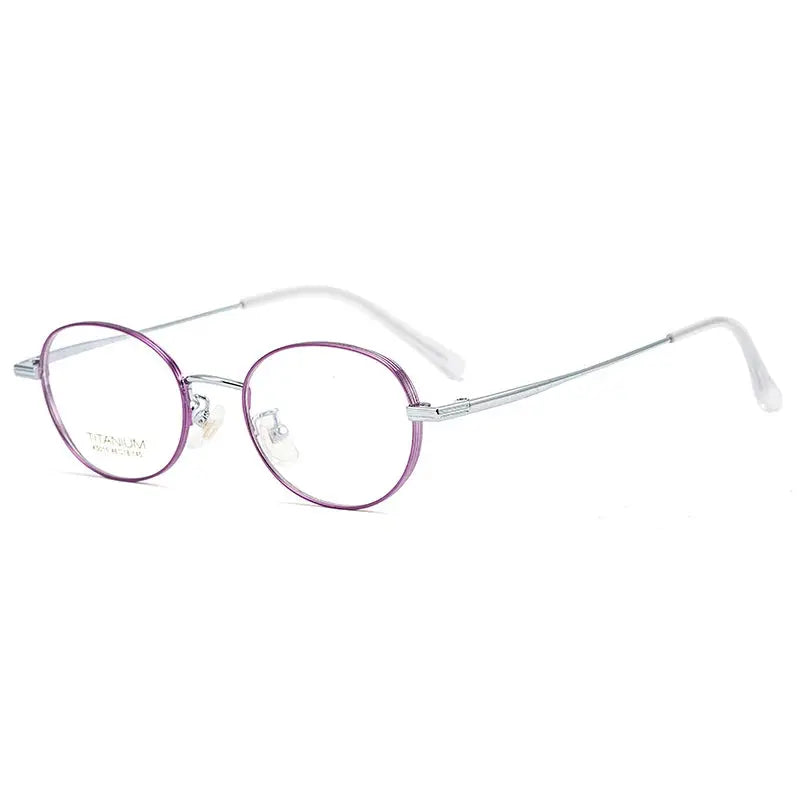 Women's Oval Full Rim Titanium Prescription Glasses 35015 — view 8 | Rx Spectacle