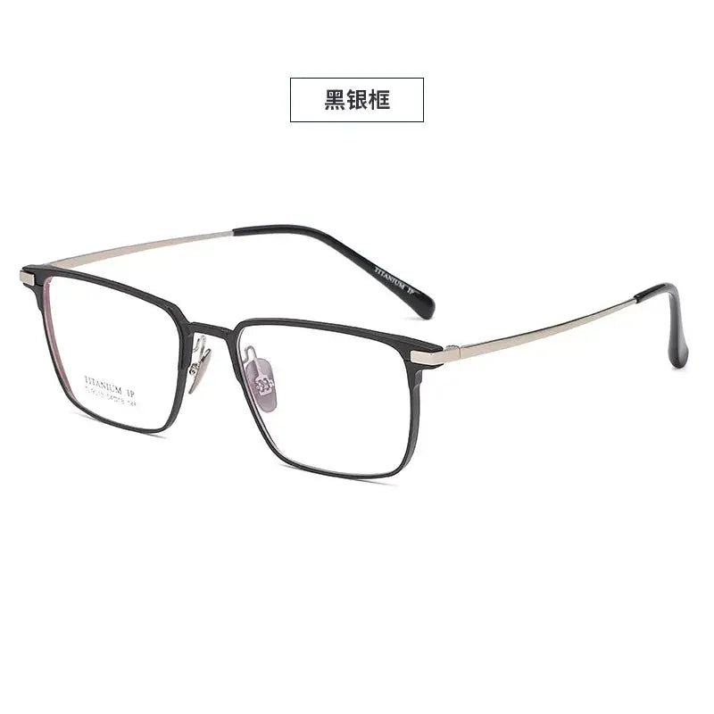 Unisex Square Full Rim Titanium Prescription Glasses 669011 — view 6 | Rx Spectacle
