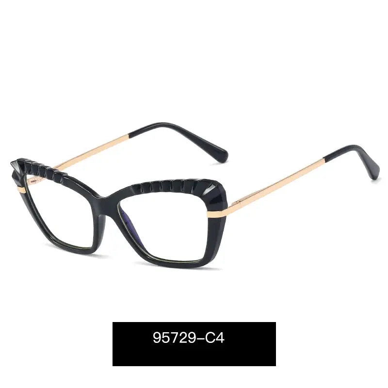 Women's Cat Eye Full Rim TR90 Prescription Glasses 95729 — view 8 | Rx Spectacle