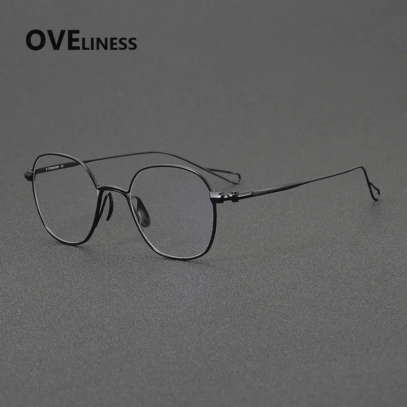 Unisex Polygon Full Rim Titanium Prescription Glasses 61156 — view 7 | Rx Spectacle
