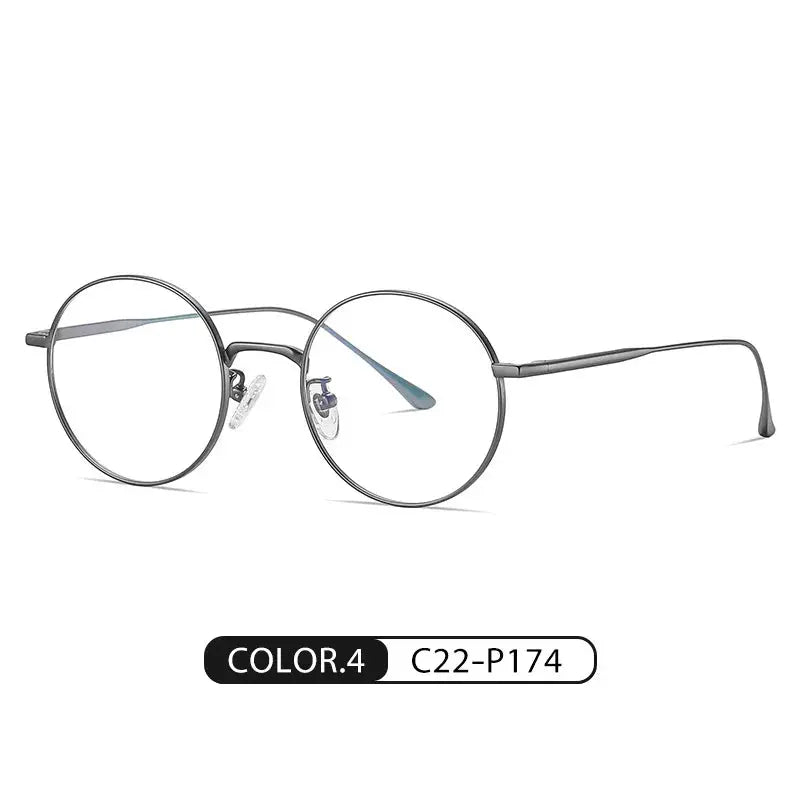 Women's Round Full Rim Titanium Prescription Glasses 913677 — view 7 | Rx Spectacle