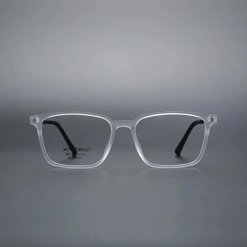 Unisex Square Full Rim Titanium Prescription Glasses 79822 — view 5 | Rx Spectacle