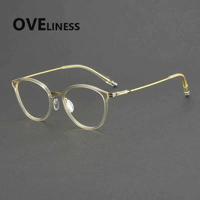 Unisex Oval Full Rim Titanium Prescription Glasses 22501 — view 8 | Rx Spectacle