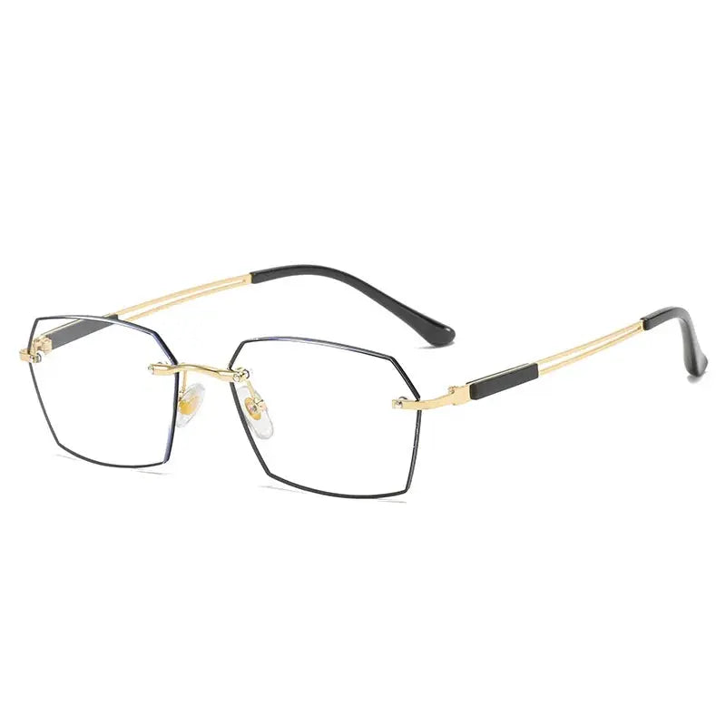 Unisex Polygon Full Rim Alloy Reading Glasses 60091 — view 4 | Rx Spectacle