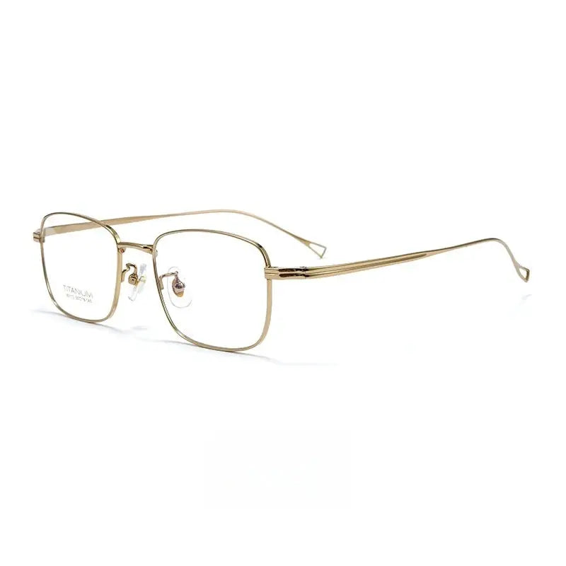Men's Square Full Rim Titanium Prescription Glasses Y181113 — view 9 | Rx Spectacle
