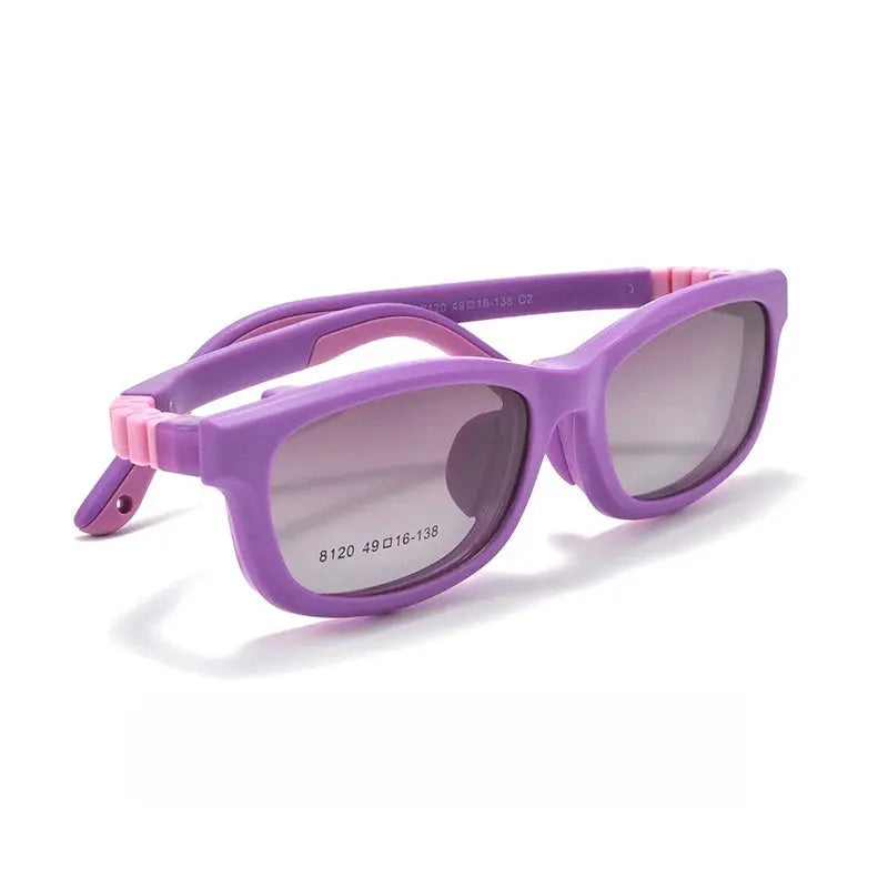 Unisex Square Full Rim Ultem Clip-On Prescription Glasses Y8120 — view 10 | Rx Spectacle
