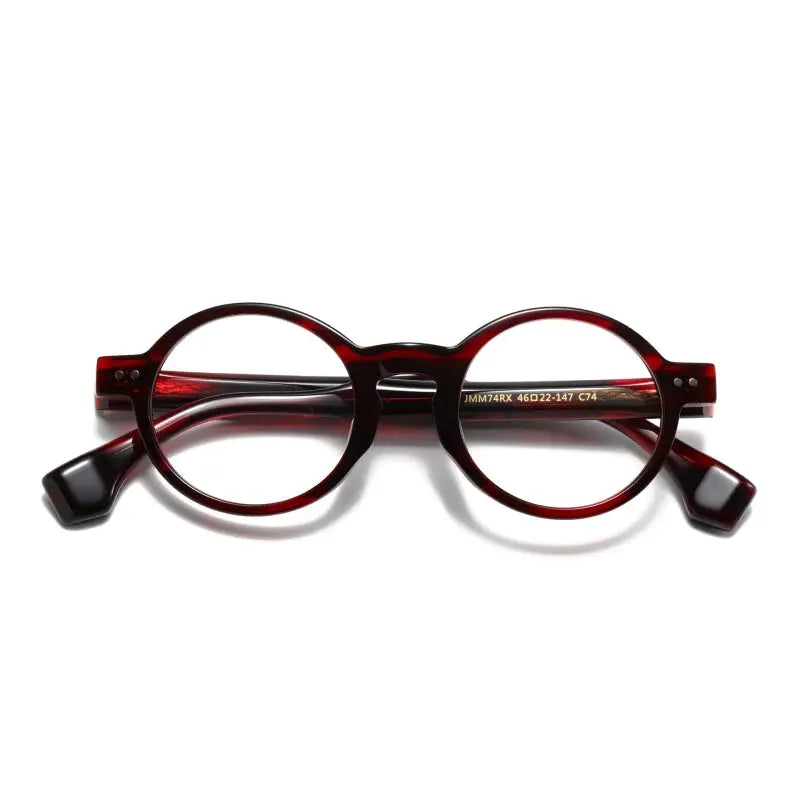 Unisex Round Full Rim Acetate Prescription Glasses 51474 — view 7 | Rx Spectacle
