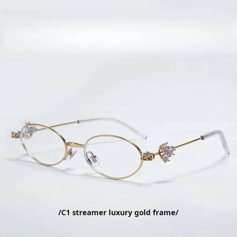 Unisex Oval Full Rim Titanium Prescription Glasses 30913 — view 5 | Rx Spectacle