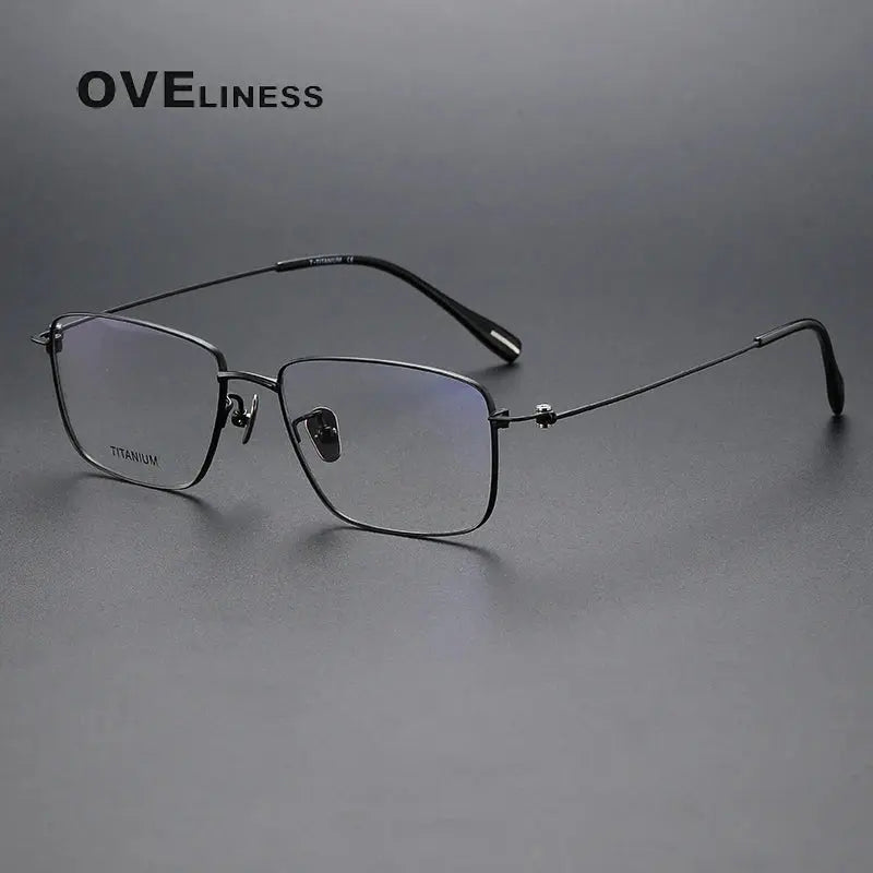 Unisex Polygon Full Rim Titanium Prescription Glasses 380916 — view 6 | Rx Spectacle