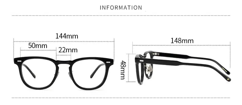 Unisex Square Full Rim Acetate Prescription Glasses 14422 — view 7 | Rx Spectacle