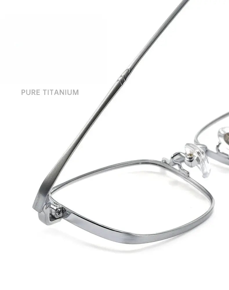 Men's Square Full Rim Titanium Prescription Glasses X15339t — view 8 | Rx Spectacle