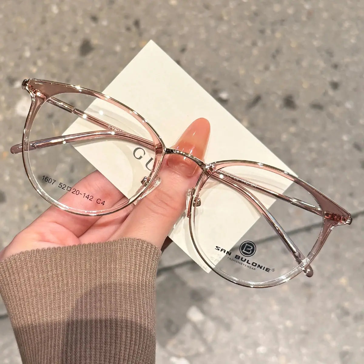 Women's Cat Eye Full Rim TR90 Prescription Glasses 361607 — view 9 | Rx Spectacle