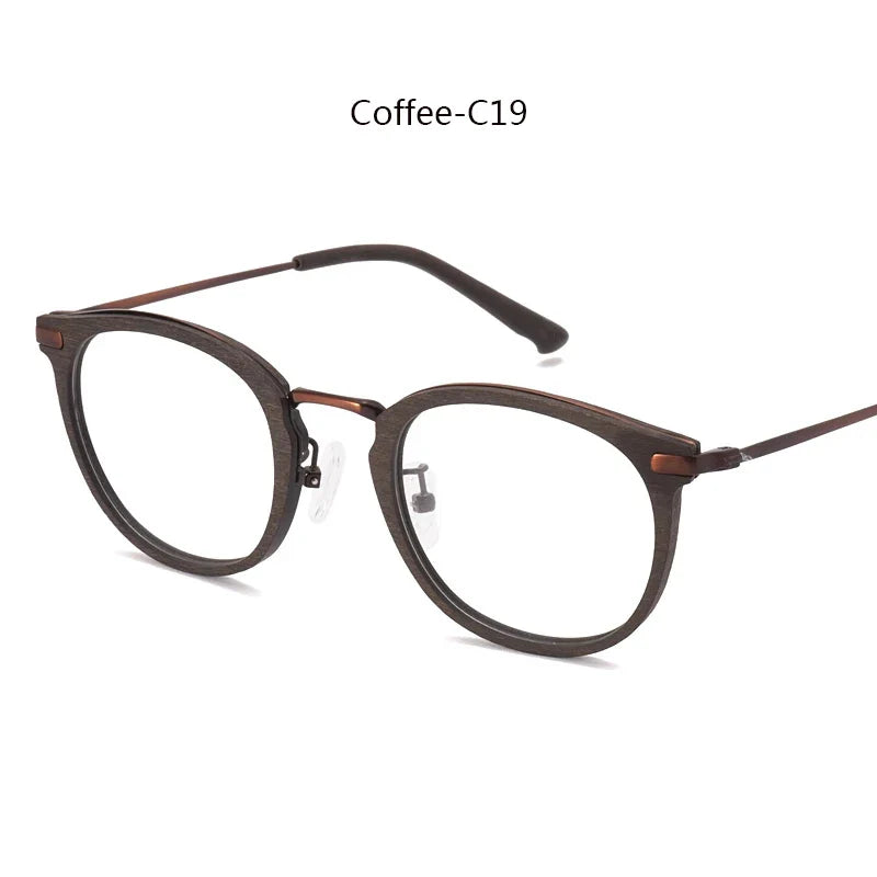 Women's Round Full Rim Titanium Prescription Glasses 809300 — view 5 | Rx Spectacle