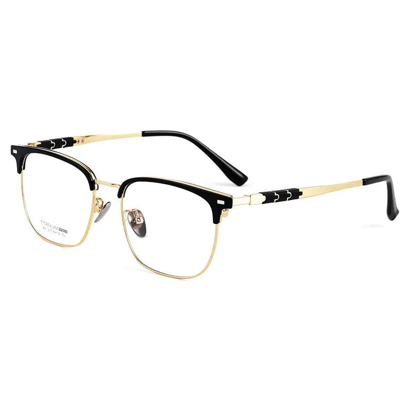 Women's Square Full Rim Titanium Prescription Glasses 939019 — view 6 | Rx Spectacle