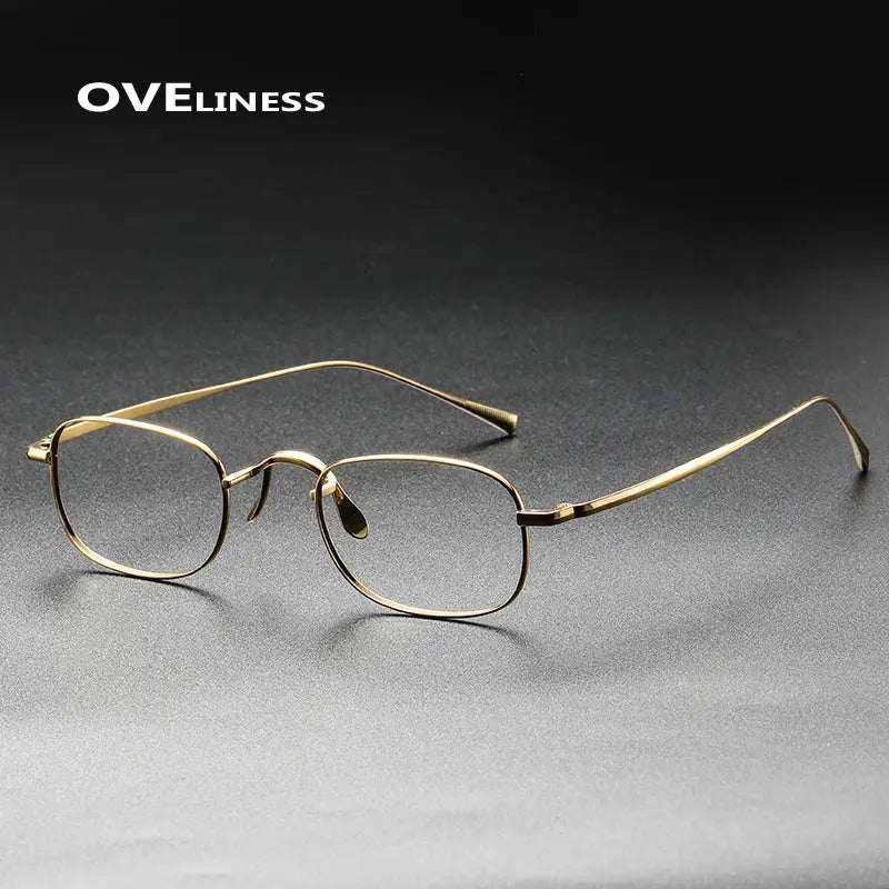 Unisex Square Full Rim Titanium Prescription Glasses 369165 — view 6 | Rx Spectacle