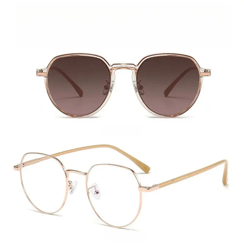Women's Polygon Full Rim TR90 Clip-On Prescription Glasses 81001 — view 8 | Rx Spectacle
