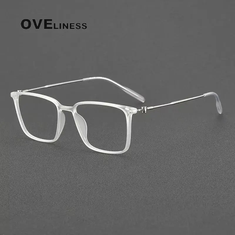 Women's Square Full Rim Titanium Prescription Glasses 28674 — view 8 | Rx Spectacle