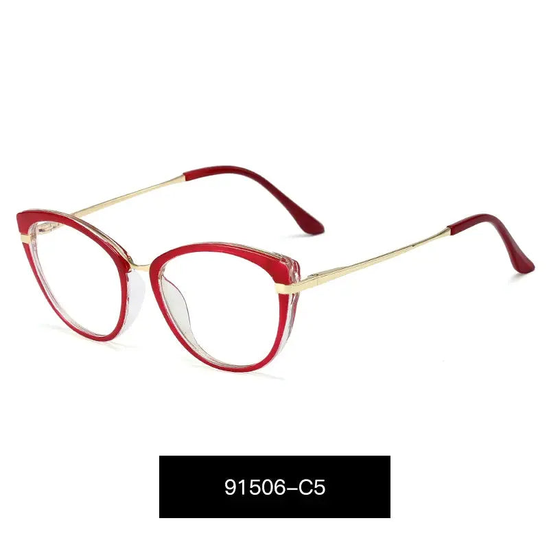 Women's Cat Eye Full Rim TR90 Prescription Glasses 91506 — view 8 | Rx Spectacle