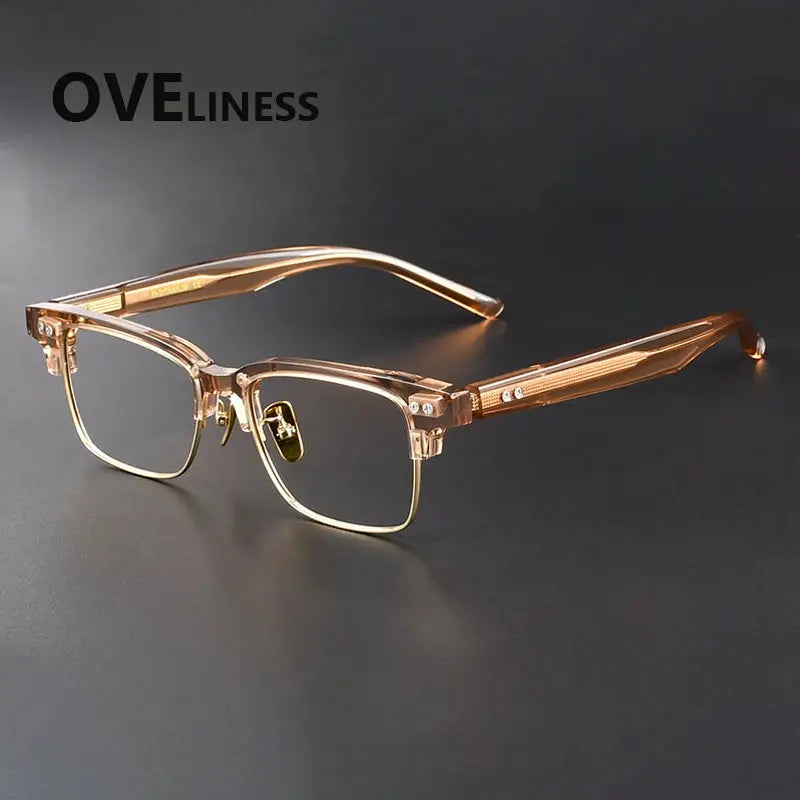 Women's Square Full Rim Titanium Prescription Glasses 369493 — view 6 | Rx Spectacle