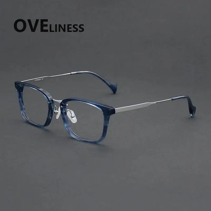 Unisex Square Full Rim Titanium Oversized Prescription Glasses 926016 — view 6 | Rx Spectacle