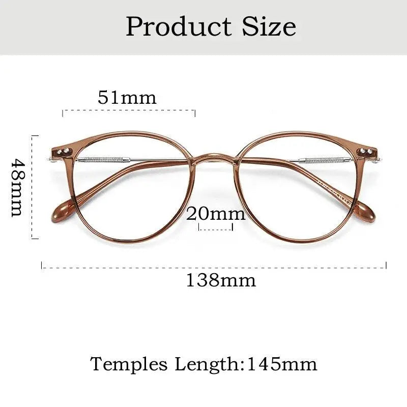 Unisex Round Full Rim TR90 Prescription Glasses 90045 — view 9 | Rx Spectacle