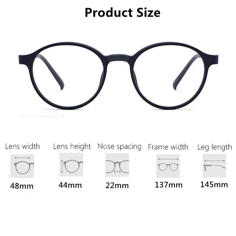 Men's Round Full Rim Titanium Reading Glasses Y305 — view 7 | Rx Spectacle