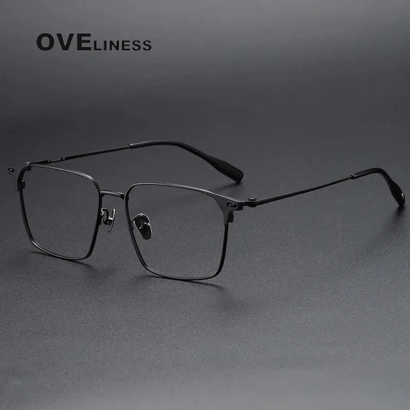 Unisex Square Full Rim Titanium Prescription Glasses 381006 — view 7 | Rx Spectacle