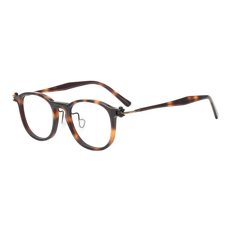 Unisex Square Full Rim Titanium Oversized Prescription Glasses 885585 — view 6 | Rx Spectacle