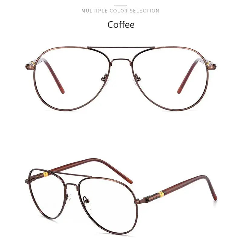 Men's Oval Full Rim Alloy Double Bridge Prescription Glasses 209000 — view 6 | Rx Spectacle
