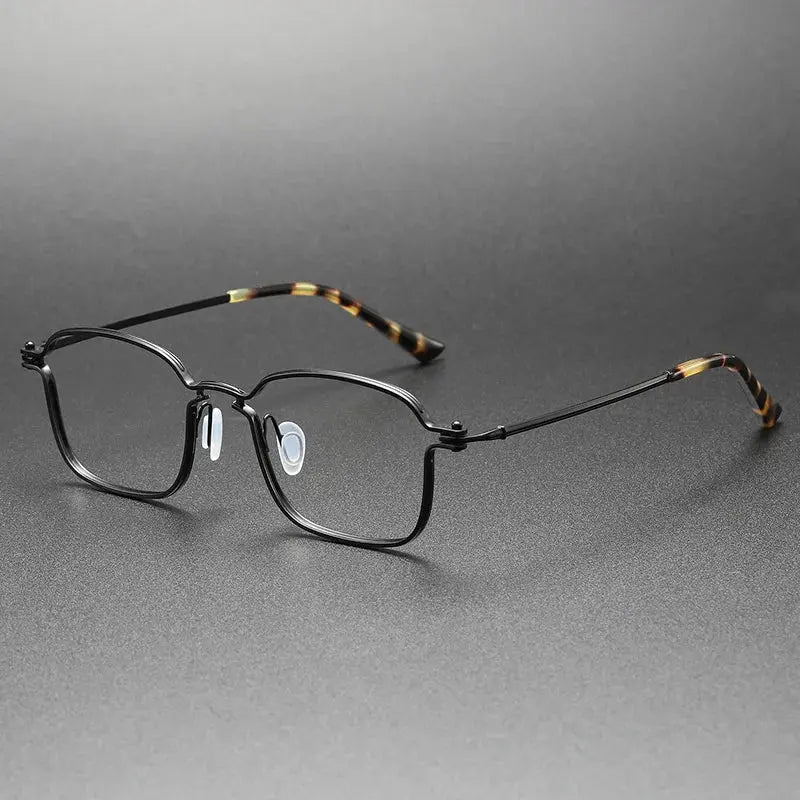 Unisex Square Full Rim Titanium Prescription Glasses 5898 — view 6 | Rx Spectacle