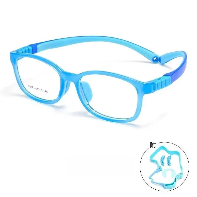 Unisex Square Full Rim TR90 Screwless Prescription Glasses 9018et β view 12 | Rx Spectacle
