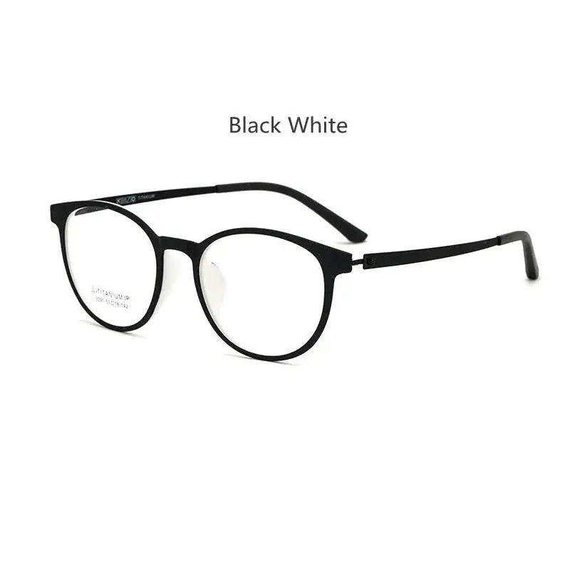 Unisex Round Full Rim Titanium Prescription Glasses 230911 — view 14 | Rx Spectacle