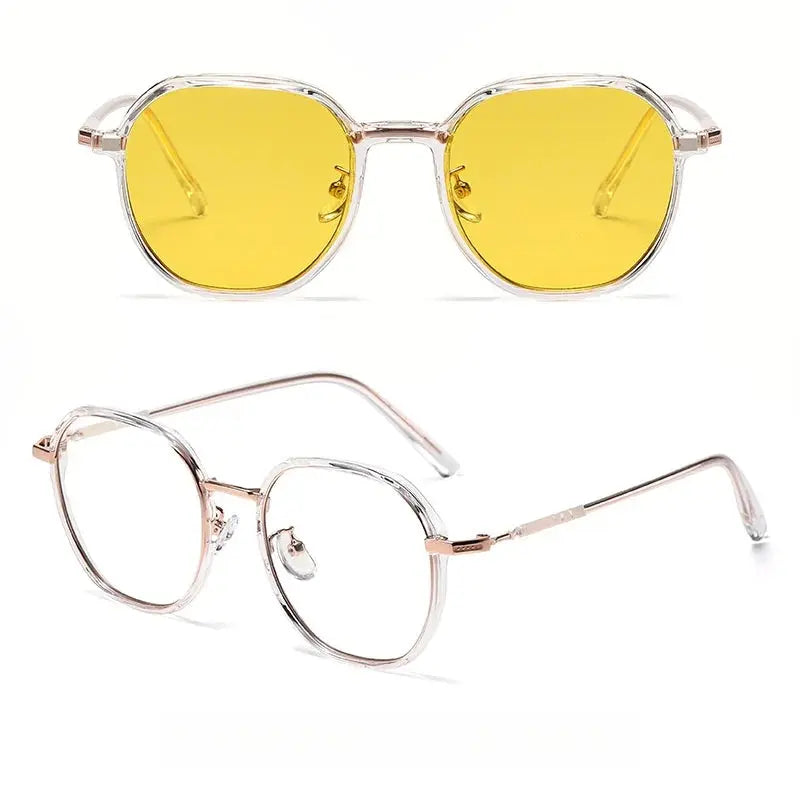 Women's Polygon Full Rim TR90 Clip-On Prescription Glasses 727422 — view 7 | Rx Spectacle