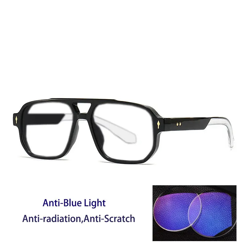 Unisex Square Full Rim TR90 Double Bridge Reading Glasses 76061 — view 14 | Rx Spectacle